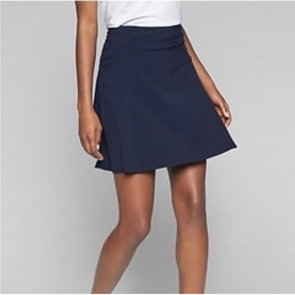 Athleta All Day Athletic Tennis Golf Athletic Skort size 12 Tall Navy Zip Pocket - Picture 1 of 12
